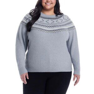 Weatherproof Vintage Women's XL Blue Fair Isle Sweater  M0473